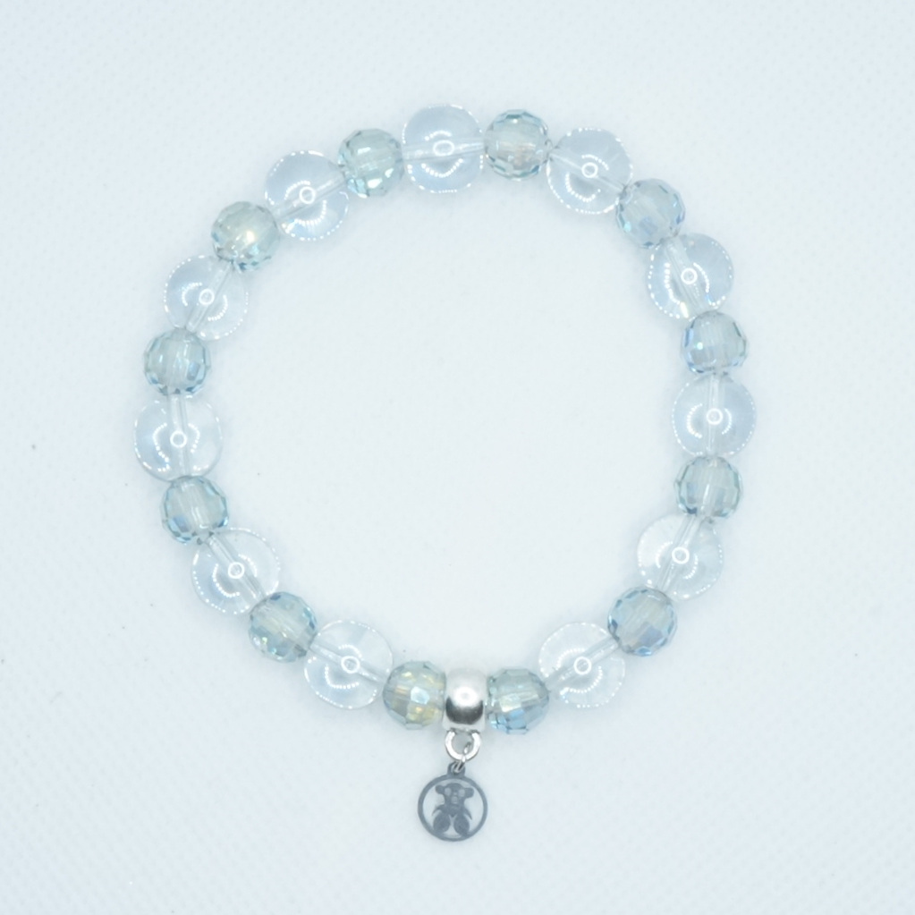 Bransoletka z kryształu górskiego i zawieszką. - obrazek 2