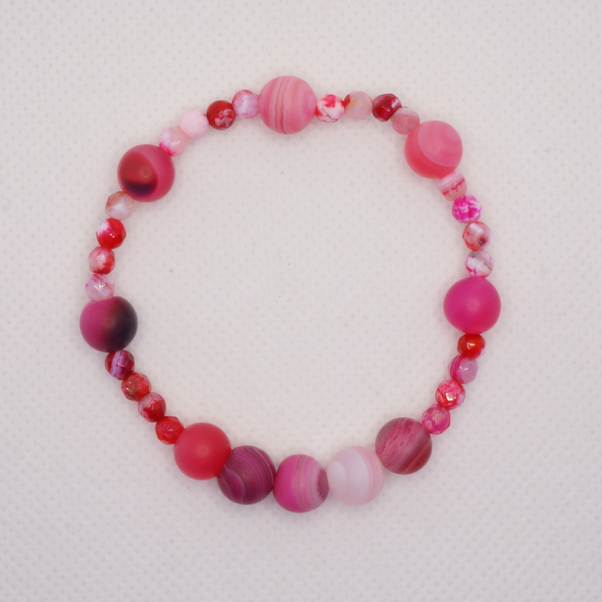 Bransoletka z agatu różowego. - obrazek 2